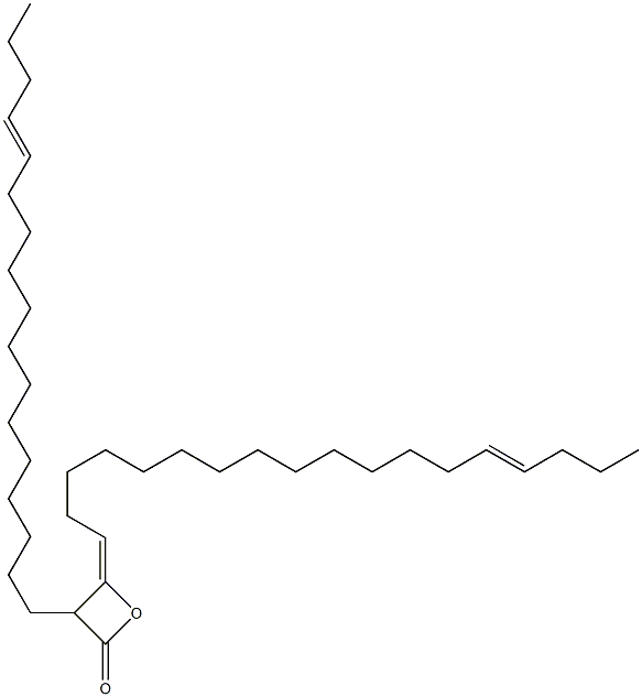 3-(13-Heptadecenyl)-4-(14-octadecen-1-ylidene)oxetan-2-one Structure