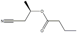 Butyric acid (R)-1-(cyanomethyl)ethyl ester Structure