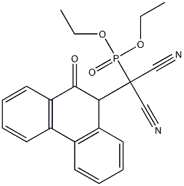 [(9-Oxo-9,10-dihydrophenanthren)-10-yl]dicyanomethylphosphonic acid diethyl ester Struktur