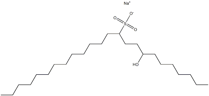 8-ヒドロキシテトラコサン-11-スルホン酸ナトリウム 化学構造式