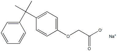 2-[4-(1-Phenyl-1-methylethyl)phenoxy]acetic acid sodium salt Structure
