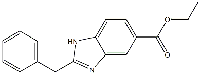 2-ベンジル-1H-ベンゾイミダゾール-5-カルボン酸エチル 化学構造式