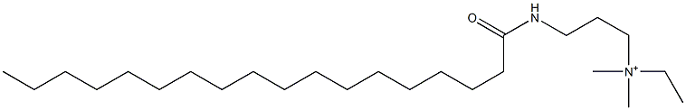 N-Ethyl-N,N-dimethyl-3-[(1-oxooctadecyl)amino]-1-propanaminium Structure