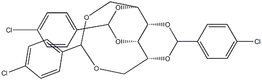 1-O,6-O:2-O,4-O:3-O,5-O-Tris(4-chlorobenzylidene)-L-glucitol,,结构式