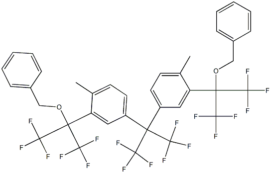 2,2-Bis[4-methyl-3-(2-benzyloxy-1,1,1,3,3,3-hexafluoropropan-2-yl)phenyl]-1,1,1,3,3,3-hexafluoropropane Structure