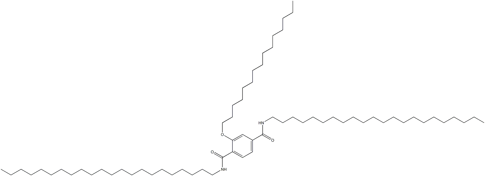 2-(ペンタデシルオキシ)-N,N'-ジドコシルテレフタルアミド 化学構造式
