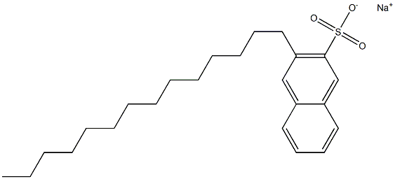 3-Tetradecyl-2-naphthalenesulfonic acid sodium salt Structure