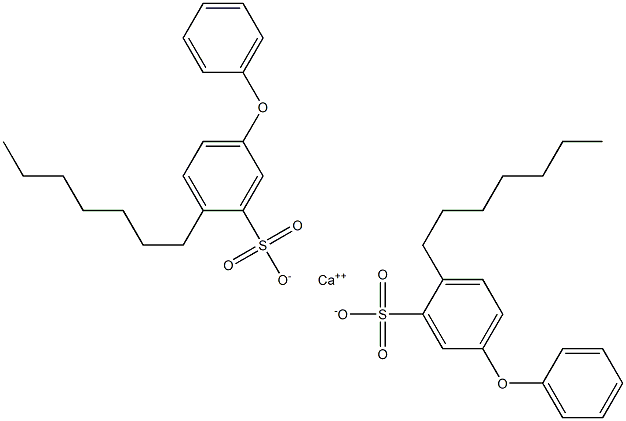 Bis(2-heptyl-5-phenoxybenzenesulfonic acid)calcium salt Structure