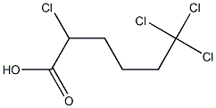 2,6,6,6-テトラクロロヘキサン酸 化学構造式