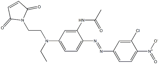 2'-(3-Chloro-4-nitrophenylazo)-5'-[N-ethyl-N-[2-(2,5-dioxo-2,5-dihydro-1H-pyrrol-1-yl)ethyl]amino]acetanilide 结构式