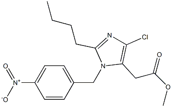 2-Butyl-4-chloro-1-[4-nitrobenzyl]-1H-imidazole-5-acetic acid methyl ester,,结构式