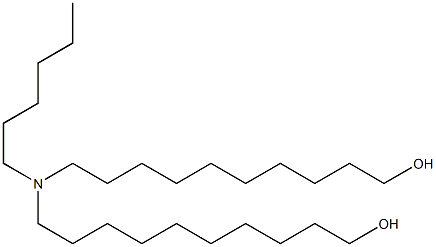 10,10'-(Hexylimino)bis(1-decanol),,结构式