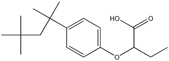 2-[4-(1,1,3,3-テトラメチルブチル)フェノキシ]酪酸 化学構造式