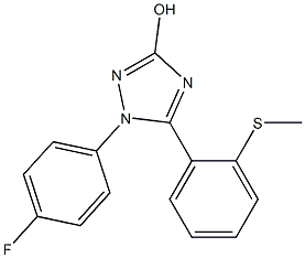 1-(4-フルオロフェニル)-5-(2-メチルチオフェニル)-1H-1,2,4-トリアゾール-3-オール 化学構造式