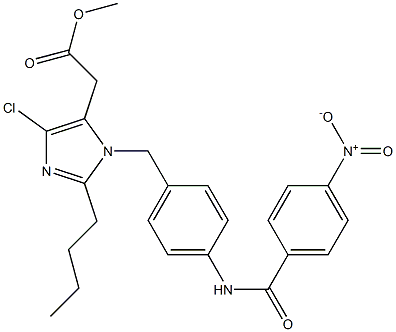  2-Butyl-4-chloro-1-[4-[4-nitrobenzoylamino]benzyl]-1H-imidazole-5-acetic acid methyl ester