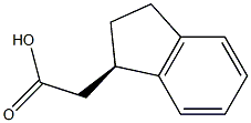 (R)-1-インダン酢酸 化学構造式