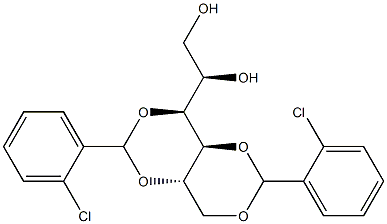 3-O,5-O:4-O,6-O-Bis(2-chlorobenzylidene)-L-glucitol Struktur