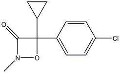 4-(4-Chlorophenyl)-4-cyclopropyl-2-methyl-1,2-oxazetidin-3-one,,结构式