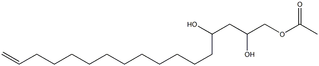 1-アセトキシ-16-ヘプタデセン-2,4-ジオール 化学構造式