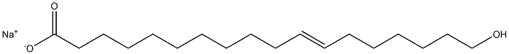 (E)-18-Hydroxy-11-octadecenoic acid sodium salt Structure