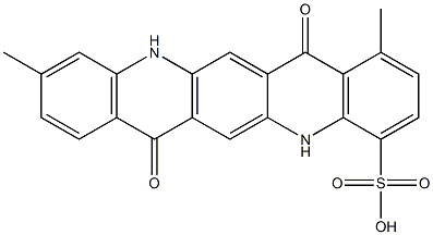 5,7,12,14-Tetrahydro-1,10-dimethyl-7,14-dioxoquino[2,3-b]acridine-4-sulfonic acid Structure