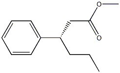 [S,(+)]-3-フェニルヘキサン酸メチル 化学構造式