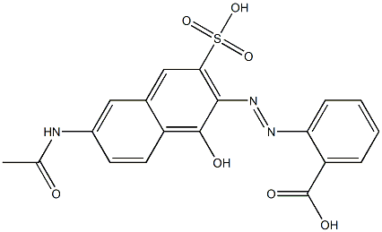 o-(7-Acetylamino-4-hydroxy-2-sulfo-3-naphtylazo)benzoic acid,,结构式