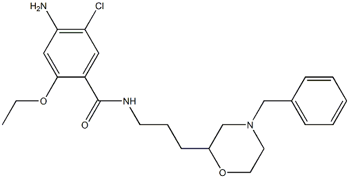 4-Amino-5-chloro-2-ethoxy-N-[3-(4-benzylmorpholin-2-yl)propyl]benzamide,,结构式