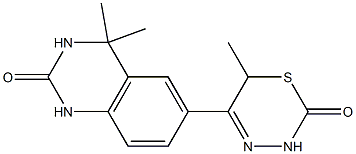 3,4-Dihydro-4,4-dimethyl-6-[(3,6-dihydro-6-methyl-2-oxo-2H-1,3,4-thiadiazin)-5-yl]quinazolin-2(1H)-one