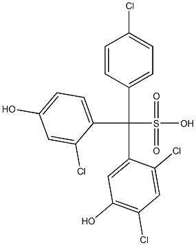(4-Chlorophenyl)(2-chloro-4-hydroxyphenyl)(2,4-dichloro-5-hydroxyphenyl)methanesulfonic acid