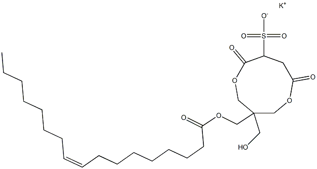 1-[[[(9Z)-1-Oxo-9-heptadecenyl]oxy]methyl]-1-(hydroxymethyl)-4,7-dioxo-3,8-dioxacyclononane-6-sulfonic acid potassium salt Structure