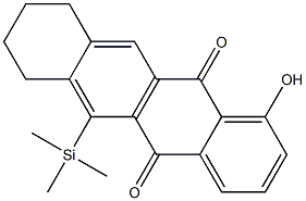 7,8,9,10-Tetrahydro-1-hydroxy-6-trimethylsilylnaphthacene-5,12-dione Structure