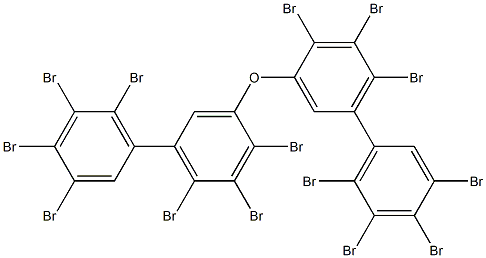(2,3,4-トリブロモフェニル)(2,3,4,5-テトラブロモフェニル)エーテル 化学構造式