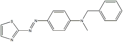 2-[p-(N-メチルベンジルアミノ)フェニルアゾ]チアゾール 化学構造式