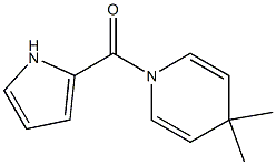 1,4-Dihydro-4,4-dimethyl-1-(1H-pyrrol-2-ylcarbonyl)pyridine Struktur
