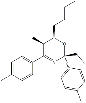 (2R,5R,6R)-6-Butyl-2-ethyl-5-methyl-2,4-di(p-tolyl)-5,6-dihydro-2H-1,3-oxazine,,结构式