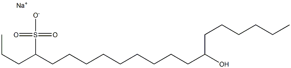 14-Hydroxyicosane-4-sulfonic acid sodium salt 结构式