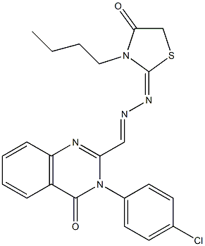 3-(4-Chlorophenyl)-2-[2-[(2,3,4,5-tetrahydro-3-butyl-4-oxothiazole)-2-ylidene]hydrazonomethyl]quinazoline-4(3H)-one