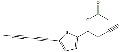 4-[5-(1,3-Pentadiynyl)thiophen-2-yl]-1-butyn-4-ol acetate 结构式