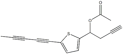 4-[5-(1,3-Pentadiynyl)thiophen-2-yl]-1-butyn-4-ol acetate,,结构式