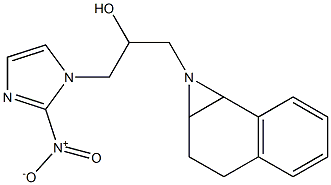 1-[(1a,2,3,7b-テトラヒドロ-1H-ナフト[1,2-b]アジリン)-1-イルメチル]-2-(2-ニトロ-1H-イミダゾール-1-イル)エタノール 化学構造式