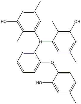 N,N-Bis(3-hydroxy-2,5-dimethylphenyl)-2-(2-hydroxy-4-methylphenoxy)benzenamine Structure