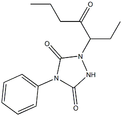 4-Phenyl-1-(1-ethyl-2-oxopentyl)-1,2,4-triazolidine-3,5-dione Structure