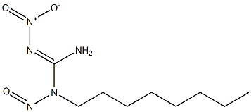 2-Nitro-1-nitroso-1-octylguanidine 结构式