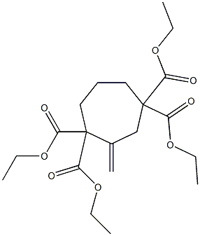 3-Methylenecycloheptane-1,1,4,4-tetracarboxylic acid tetraethyl ester Structure