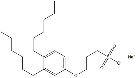 3-(3,4-Dihexylphenoxy)propane-1-sulfonic acid sodium salt|