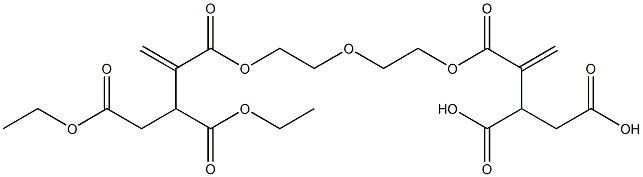3,3'-[オキシビスエチレンビス(オキシカルボニル)]ビス(3-ブテン-1,2-ジカルボン酸ジエチル) 化学構造式