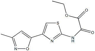 N-[4-[3-Methyl-5-isoxazolyl]-2-thiazolyl]oxamidic acid ethyl ester Structure