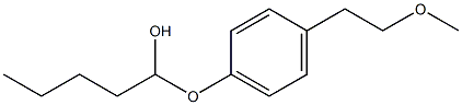 1-[4-(2-Methoxyethyl)phenoxy]-1-pentanol,,结构式