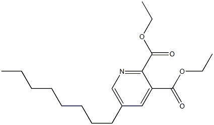 5-Octylpyridine-2,3-dicarboxylic acid diethyl ester Structure